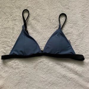 ZAFUL Bikini Top Blue & Black Triangle Shape M
